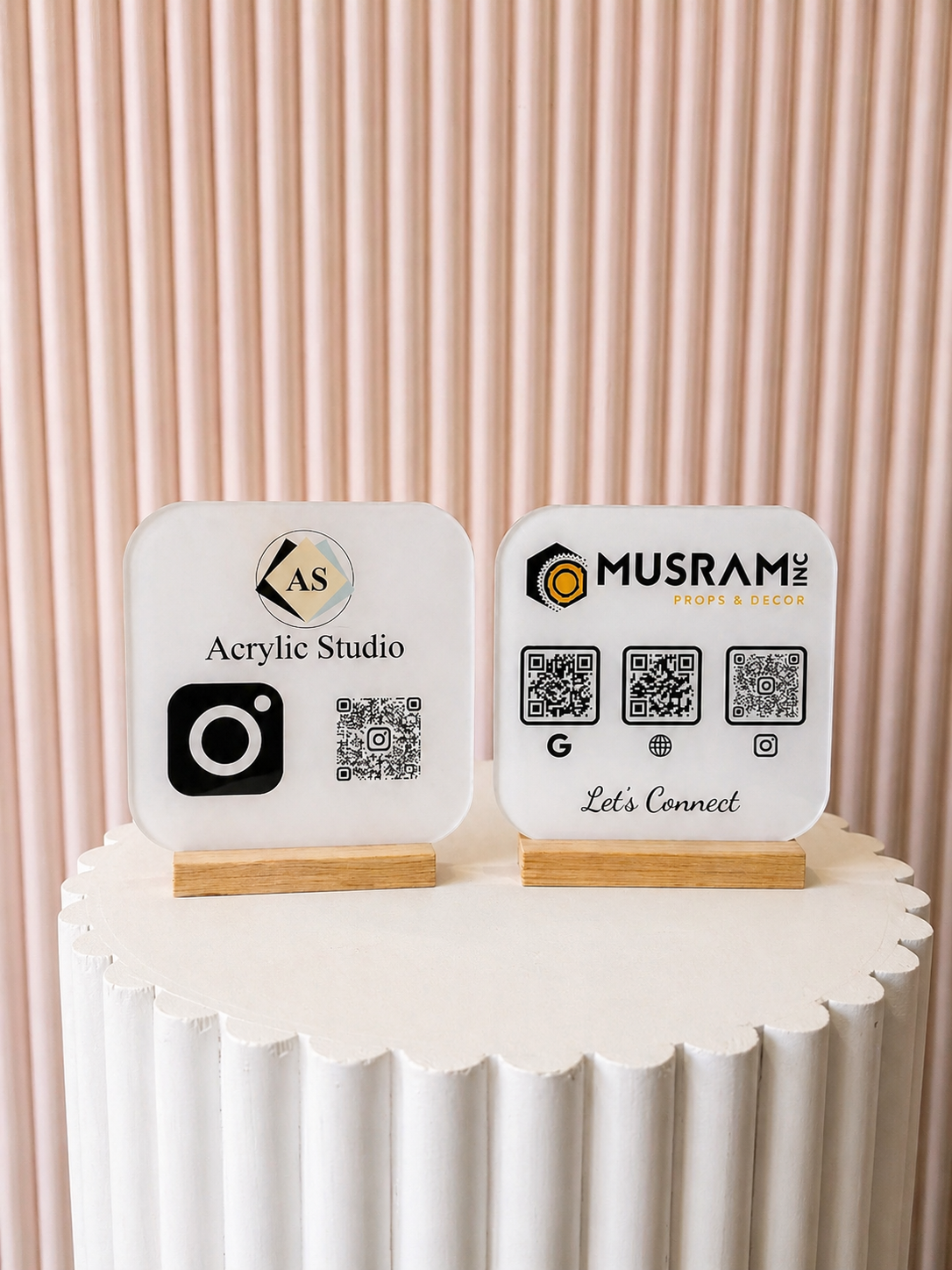 Medium Custom Social Media QR Sign