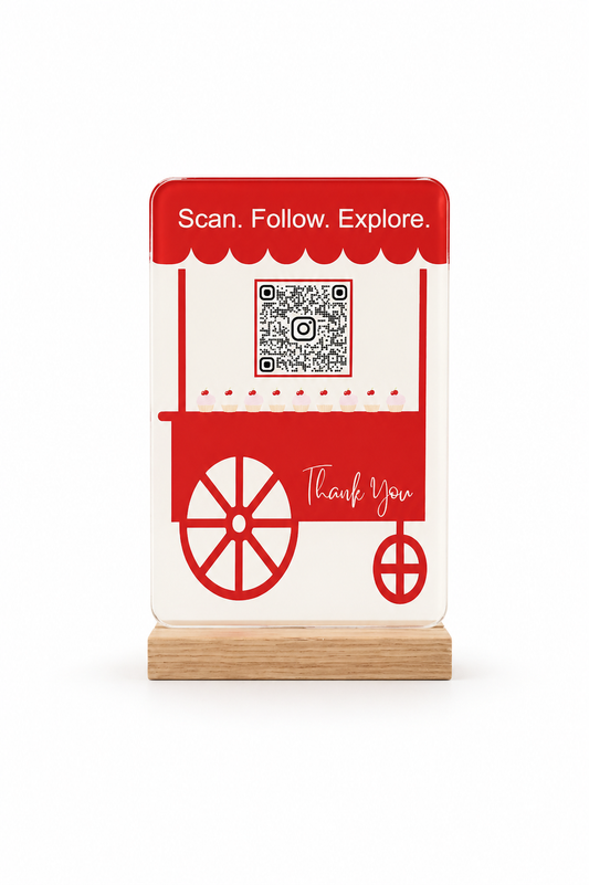 Candy Cart QR Sign