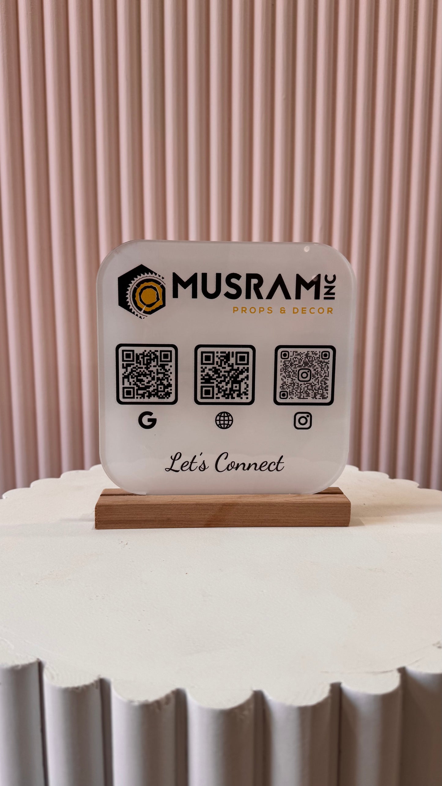 Medium Custom Social Media QR Sign