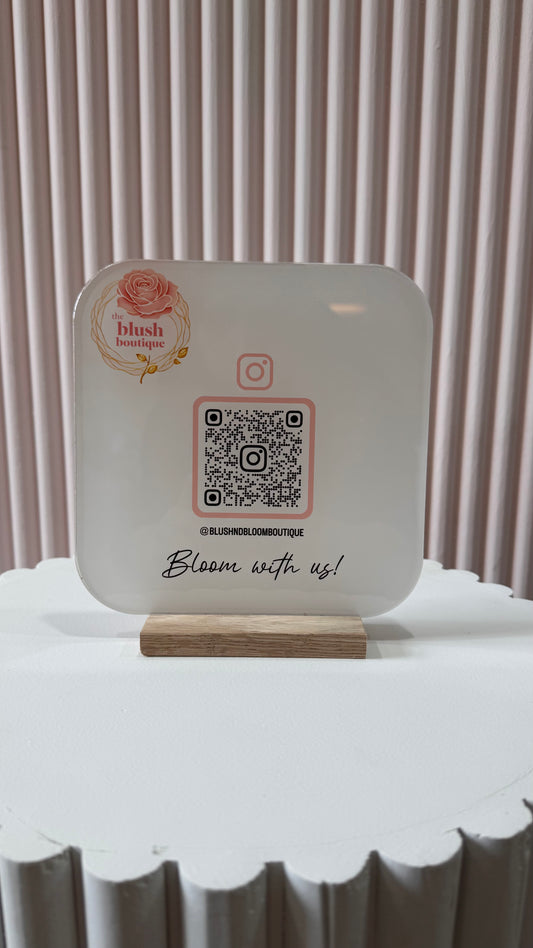 Medium Custom Social Media QR Sign