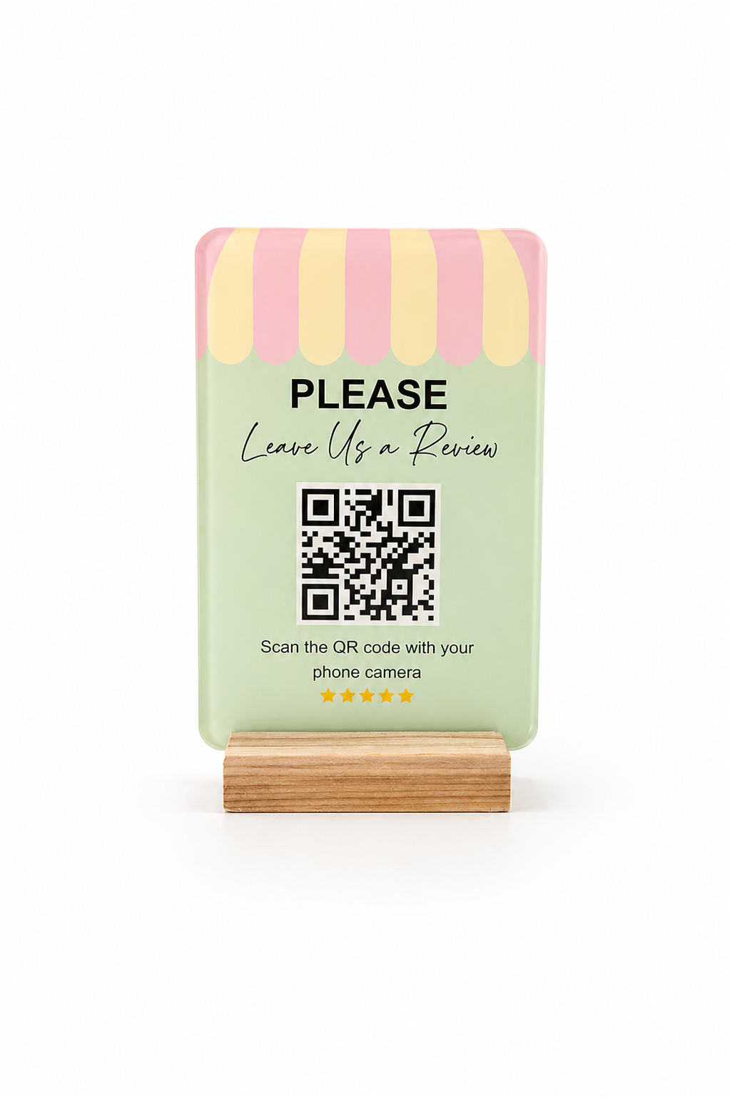 Candy Cart QR Sign For Google Review