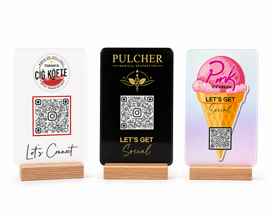 Small Custom Social Media QR Sign
