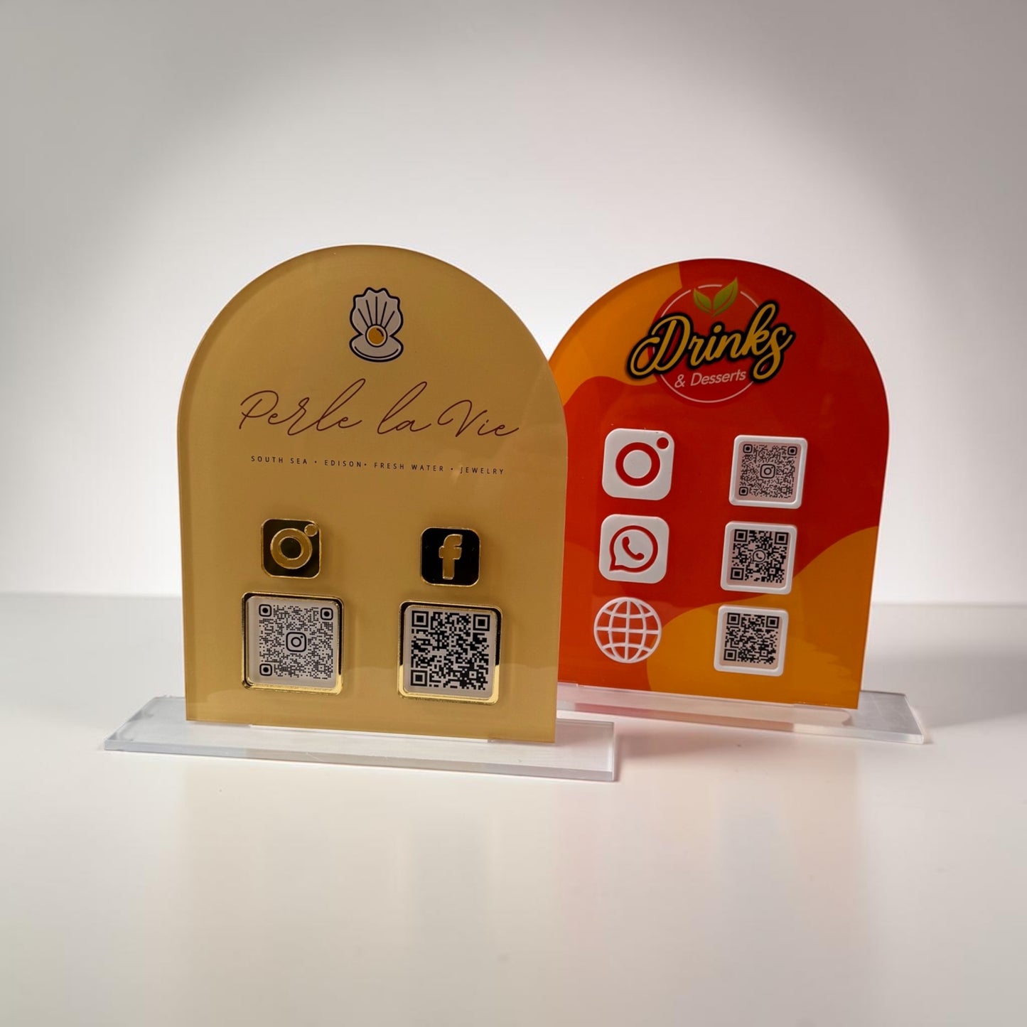 Fully Custom Arched QR Sign
