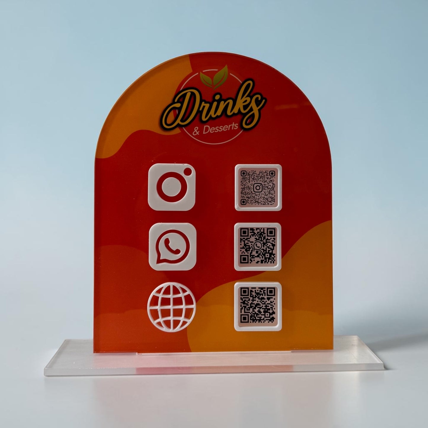 Fully Custom Arched QR Sign