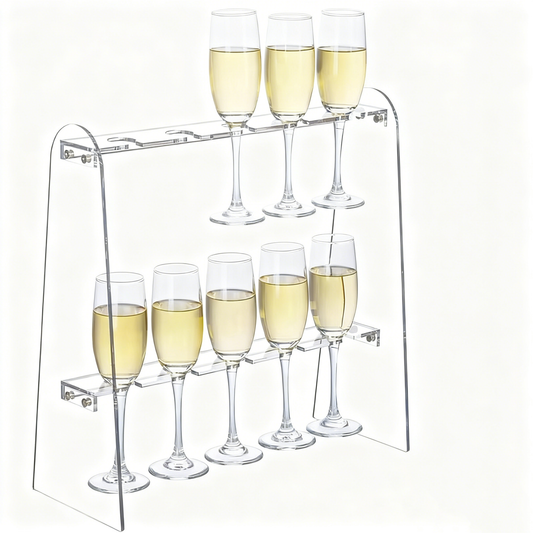 Premium 2-Tier Acrylic Champagne Glass Holder