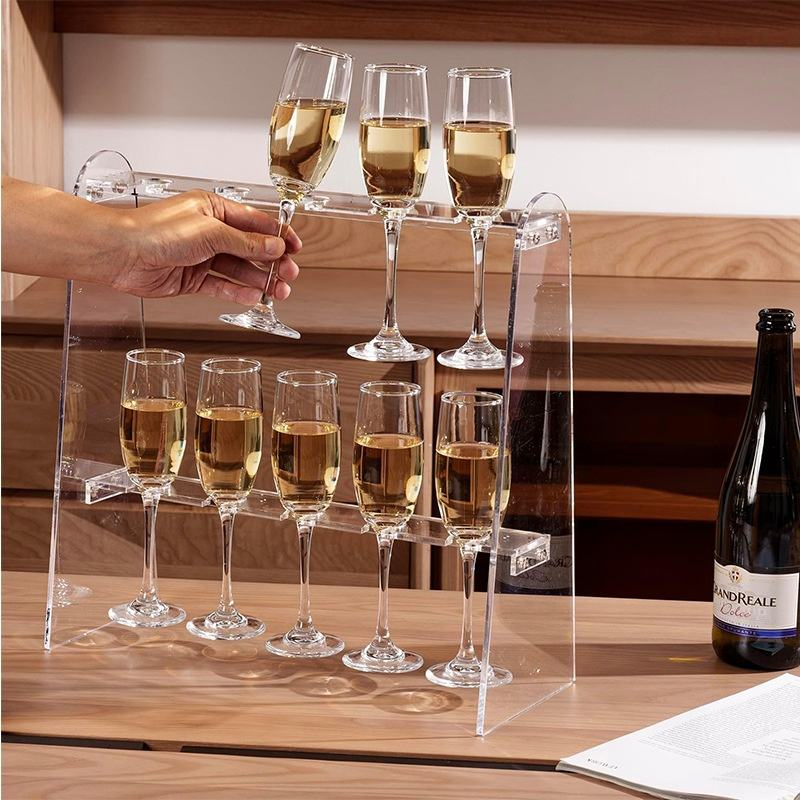 Premium 2-Tier Acrylic Champagne Glass Holder