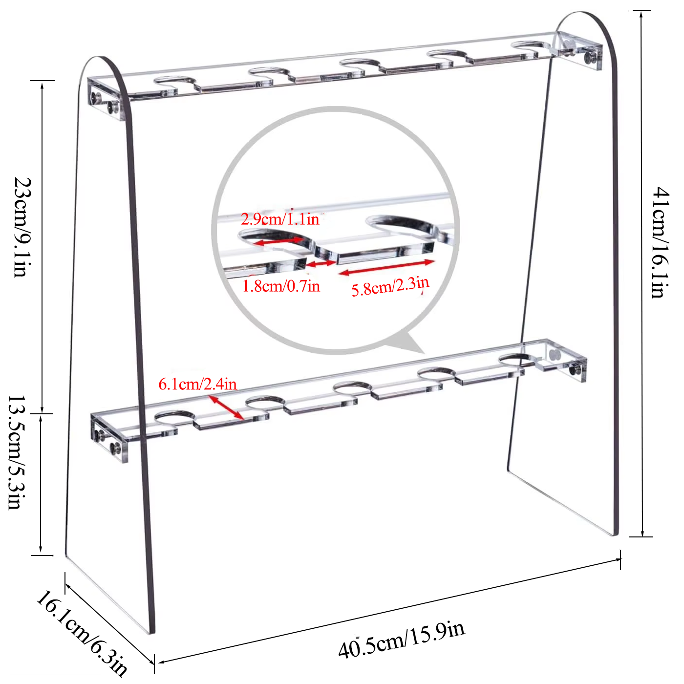 Premium 2-Tier Acrylic Champagne Glass Holder