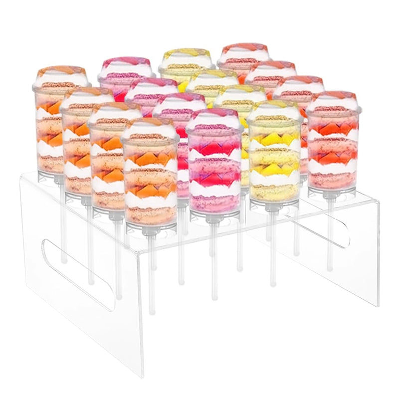 16-Hole Clear Acrylic Push Pop Cake Display Stand